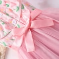 thumbnail image 6 of MEZZALL Toddler Spring Summer Girls Sleeveless Floral Heart Print Bow Detail Net Fabric Dress, 3-4 Years, 6 of 9