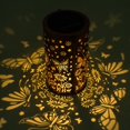 thumbnail image 1 of czcpp-Solar Lanterns Outdoor Hanging Lantern Lights, Butterfly Hollowed-Out Metal Decor Lantern, Waterproof LED Garden Decoration Light for Patio, Yard, Pathway, Landscape, Lawn, 1 of 4