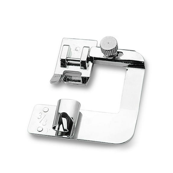 Linyer Domestic Sewing Machine Presser Crimping Press Foot Portable Rolled Hem Feet Replacement for Needlework Supplies 3/8 Crimping