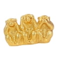 thumbnail image 4 of Abbracc Monkeys Sculpture Decorative Handmade Resin for Home Tabletop Memorable Gift Golded, 4 of 9