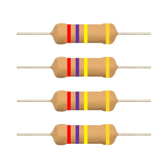 E5-Electronics Carbon Film Resistors 270K Ohm 1/4 Watt 20 Count