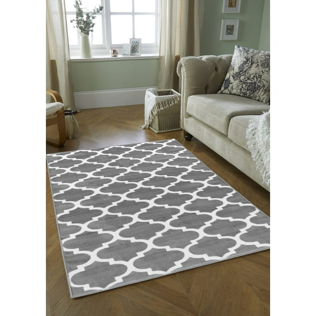 Sultansville, Morrocan Style Area Rug, 8x10 Area Rug, Gray Area Rug,Geometric Area Rug