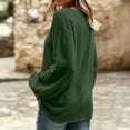 thumbnail image 7 of Admvng Top for Women Linen Cotton Long Sleeve Casual Round Neck Pullover Blouse, 7 of 7