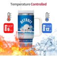 thumbnail image 4 of 40oz Tumbler with Handle and Straw, Portable Stainless Steel Vacuum Insulated Travel Coffee Mug Cup Water Bottle Fans Gifts for Men Women, 4 of 5