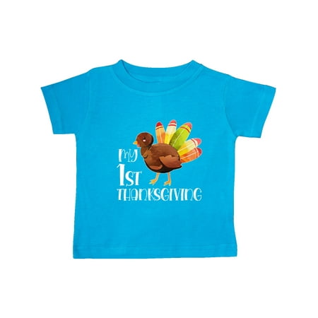 

Inktastic My 1st Thanksgiving Cute Baby Turkey Gift Baby Boy or Baby Girl T-Shirt