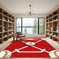 thumbnail image 2 of ODIKA 4'x6' Machine Washable Non-Slip Area Rug, Retro Red High Traffic Rug, Red, 1023169, 2 of 7