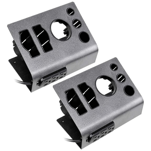 Byootique 2 Packs Flat Iron Appliance Holder Salon Blow Dryer Desktop Stand w/ 3 Outlets