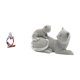 thumbnail image 1 of Estatua de resina de un gato pensativo sentado. Figura decorativa de escritorio. Hecha de resina. Ideal para regalar. Decoración para el hogar y la of, 1 of 8