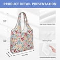 thumbnail image 7 of Wukai Trendy Floral Design Sturdy and Stylish Reusable Canvas Tote Bag: Eco-Friendly, Heavy-Duty Grocery Shopping Bag with Reinforced Handles, 7 of 7