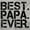 Sport Grey, variant on Best Papa Ever Worlds Greatest Father Men's Big & Tall Crewneck Sweatshirt Brisco Brands 2X
