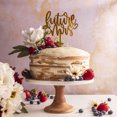 thumbnail image 5 of Future Mrs (Ring & Heart) - Love Themed Rose Gold Cake Topper for Proposal, Wedding, Bridal Shower or Anniversary Cake (Pack of 2), 5 of 5