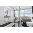 thumbnail image 5 of Castello USA Nile 24" White Wood Floating Vanity with Gray Top and Black Trim, 5 of 10