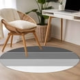 thumbnail image 4 of Round Rugs 4Ft, Black Grey Striped Round Area Rug Washable Indoor Throw Carpet, Farmhouse Modern Soft Non Slip Circle Rug for Kitchen Nursery Room Home Decor Aesthetic, 4 of 8