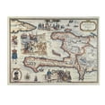 thumbnail image 2 of Trademark Fine Art Unknown Map of the Island of Haiti, 1789 Canvas Wall Art - 24x32, 2 of 3