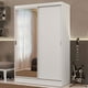 thumbnail image 2 of Ropero Closet Madesa Luke 2 Puertas 1 Puerta Con Espejo Blanco, 2 of 14