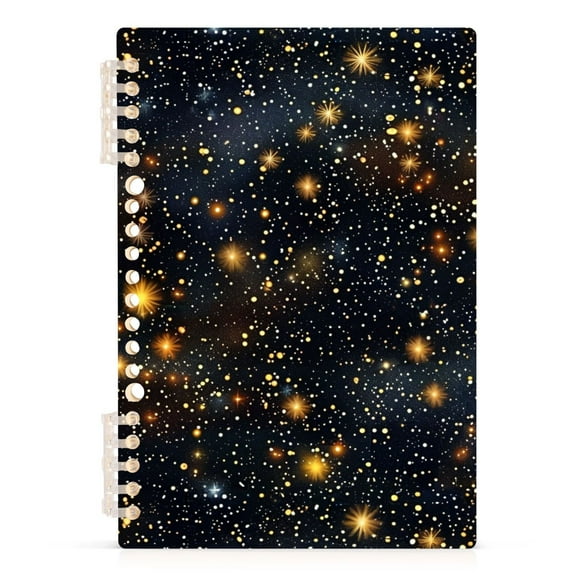 Glitter Shiny Galaxy Spiral Journal Notebook College Ruled Notebook 8.3" x 5.7" A5 Lined Thick Paper Page