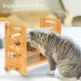 thumbnail image 7 of WiseWater Adjustable Elevated Dog Bowls for Large Medium Dogs, Bamboo Raised Food Bowls for Cats and Dogs, Pet Feeder Stand with Dog Bowl Mat and 3 Stainless Steel Bowls, 7 of 7