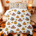 thumbnail image 2 of Manfei Cute Capybara Twin Quilt Set,Halloween Pumpkin Lantern Twin Coverlet Set,2-Piece,1 Bedspread and 1 Pillowcase, 2 of 7