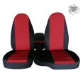 thumbnail image 2 of 2pcs Front Car Seat Covers Center Fit for Ford Ranger 60/40 Highback 1998-2003, Interior Automotive Car Front Seats Only (Console armrest Cover Not Included), Black+Red, 2 of 10