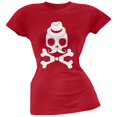 thumbnail image 1 of T-Shirt Junior Doux Rouge Crâne et Os Croisés, 1 of 1