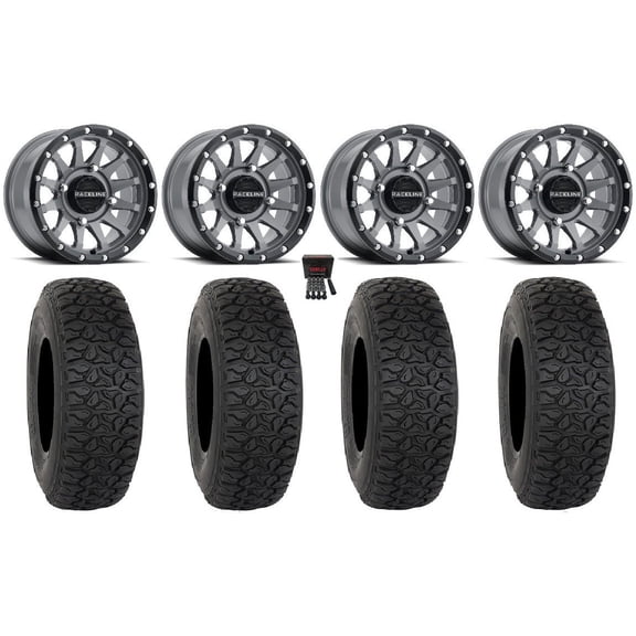 Raceline Trophy 14" Wheels Grey 30" DX440 Tires Polaris RZR XP 1000 / PRO XP / Ranger XP 900/1000