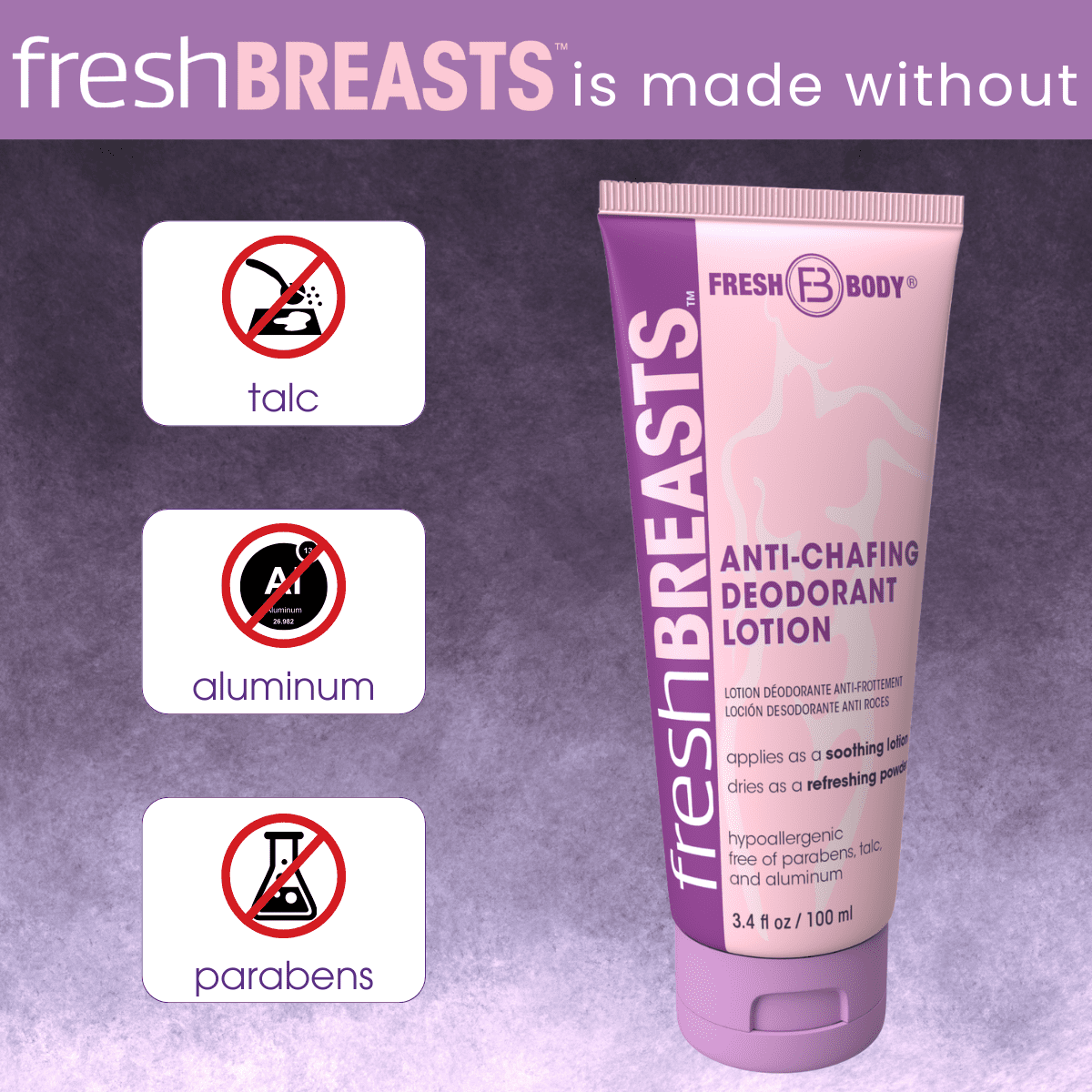 Fresh Breasts Hypoallergenic Liquid Powder  - Made in the USA