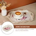thumbnail image 5 of TINKSKY 1Pc Decorative Melamine Tea Cup Tray Elegant Snack Fruit Storage Holder for Home, 5 of 6