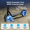 thumbnail image 6 of Folding Electric Scooter for Adults - 500W Motor 10" Air Tires, up to 25MPH and 25Miles Long-Range Portable Commuting Scooter, 6 of 7