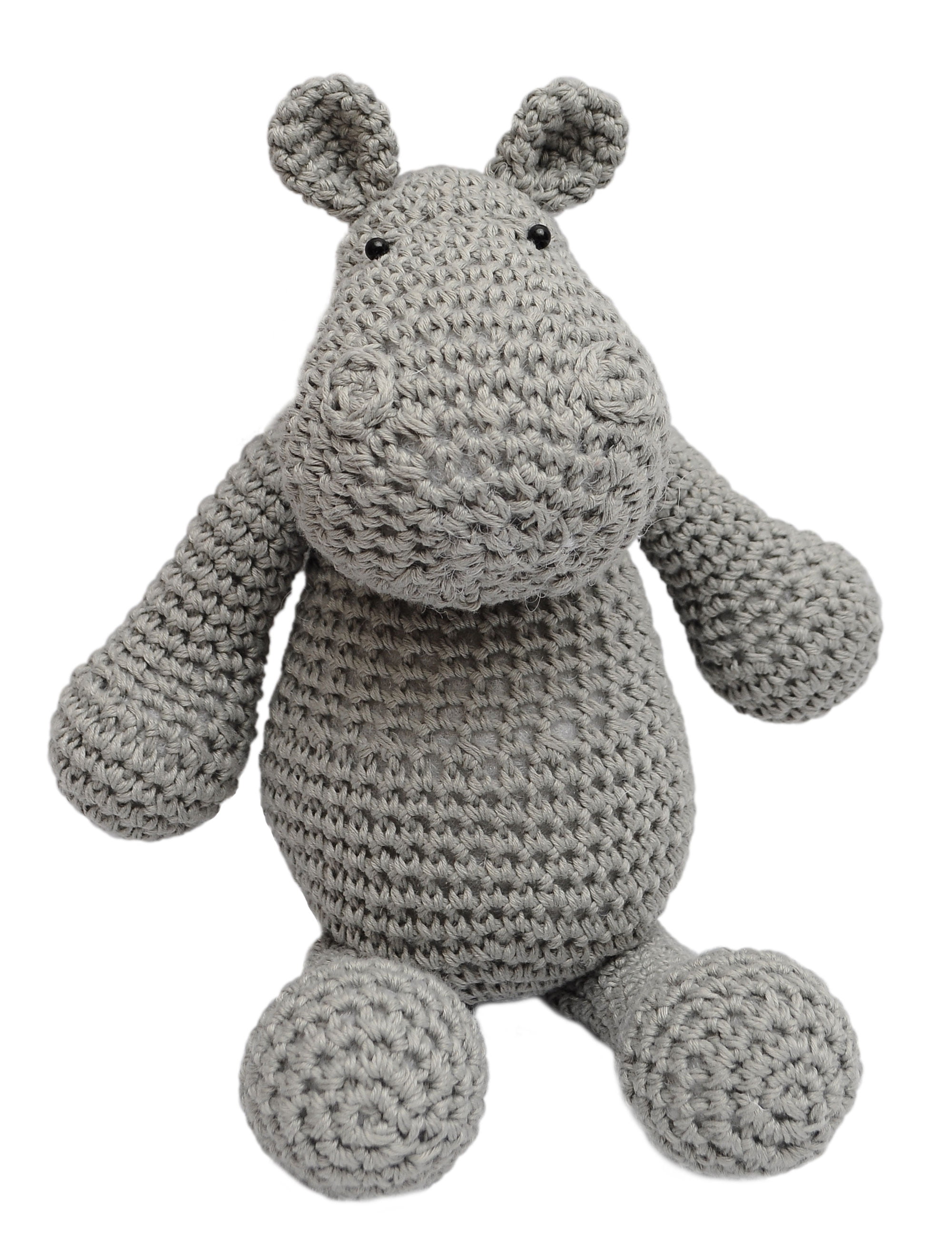 Gray Hippo Handmade Amigurumi Stuffed Toy Knit Crochet Doll VAC ...