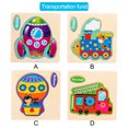 thumbnail image 3 of MeetYTOYS Wooden Puzzles Birthday Gift Vehicle Shape Montessori Toy Educational Block Learning Toy, 3 of 3