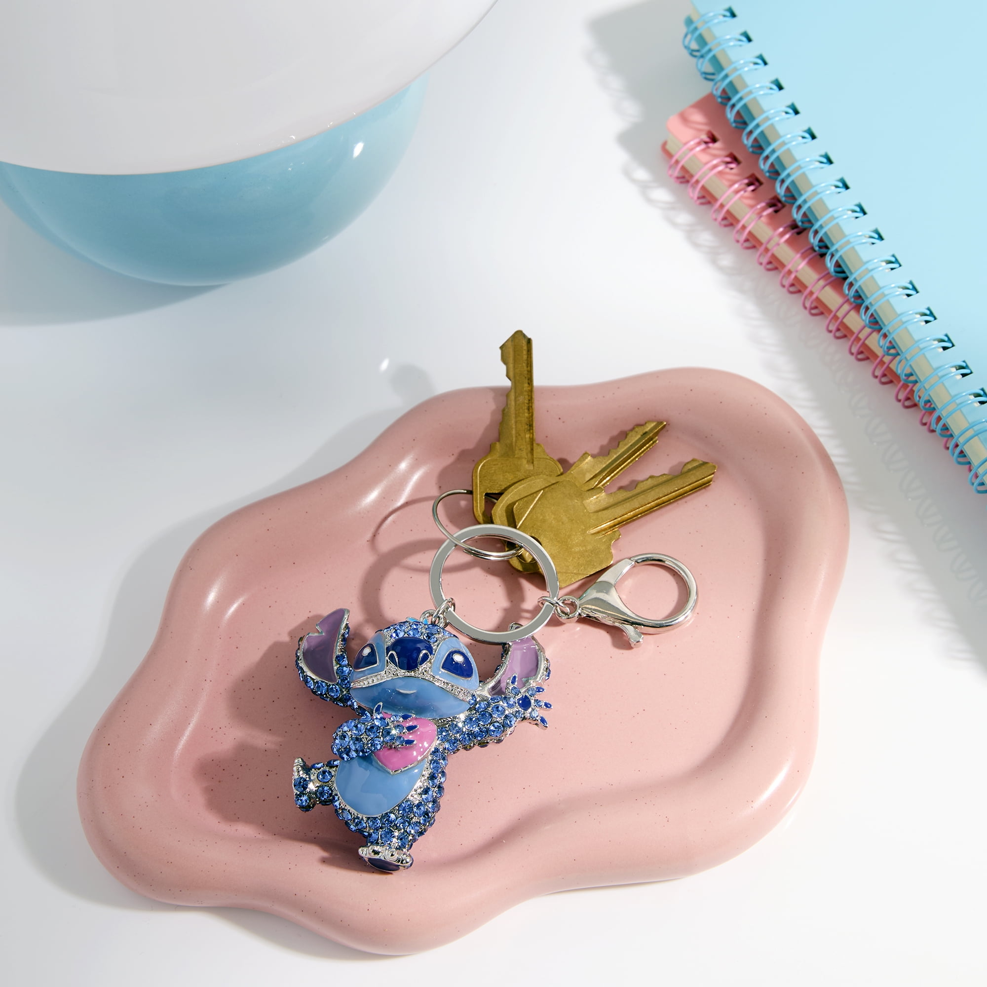 Disney Stitch Crystal Pavé Bag Charm Keychain – Officially Licensed
