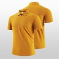 thumbnail image 4 of AHTJRT Men's Premium Fitted Golf Shirt Short Sleeve Classic for Style and Comfort Yellow M, 4 of 4