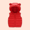 thumbnail image 2 of Ixbnca Toddler Puffer Vest Coat Full Zip up Ear Hoodie Cute Kids Winter Outwear Lightweight Warm Jacket, 2 of 2