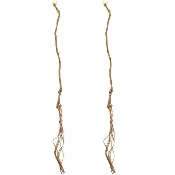QUEST- 2 Pcs Plant Pot Hanging Basket Net Bag Flower Hangers Rope Jute Indoor/Outdoor