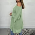 thumbnail image 4 of Diufon Plus Size Tops for Women Summer Single Shoulder Ruffle Half Sleeve Pullover Shirts Trendy Loose Blouse, 4 of 7