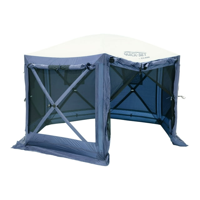 CLAM Quick-Set Pavilion Abri Extérieur Portatif de 12,5 Pieds, Bleu Ardoise