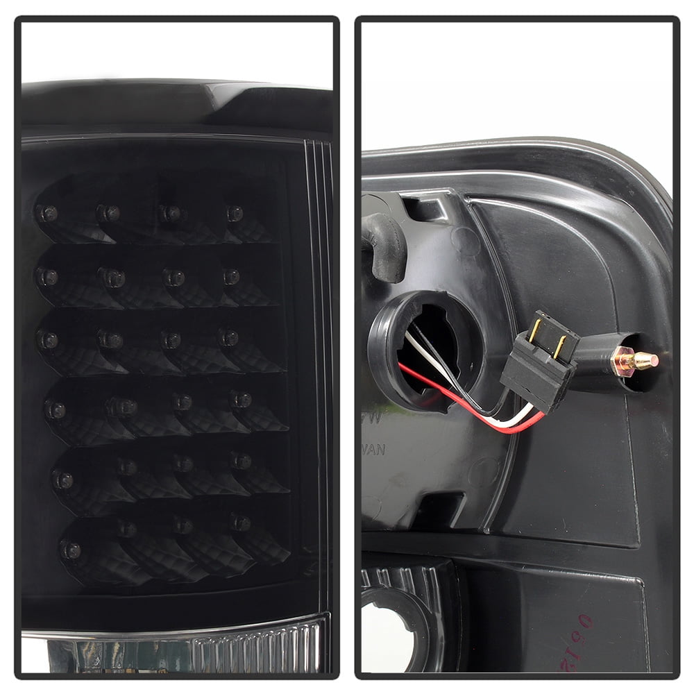 AKKON - For 2004-2008 Ford F150 F-150 Pickup Truck Styleside Model Black LED Tail Lights Brake Lamps Replacement