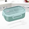 thumbnail image 3 of 850ml Bento Box Lunch Box Leak-Proof Bento Lunch Box Lunch Food Container with 3 Compartments Reusable Food Storage Box Dishwasher Microwave Safe for School Office, 3 of 9