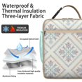 thumbnail image 2 of Small Insulated Lunch Bag with Handle, Lunch Bag for Travelers Keeps Food Hot/Cold Lunch Tote for Business Trips Beach Outings Bohemian Tribal, 2 of 6