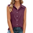 thumbnail image 2 of Womens Linen Tank Top Linen Tops For Women Summer Beach Sleeveless Tops Womens Gauze Tops Gauze Shirts Lightweight Gauze Crewneck Camisole Linen Shirts For Women Cotton Boho Tops Brick Red2 4XL, 2 of 8