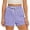 A38-Purple, variant on Sokhug Sweat Shorts for Women Casual Elastic Drawstring High Waisted with Front Seam Detail Running Shorts