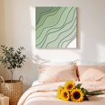 thumbnail image 4 of Canvas Wall Art Sage Green Canvas Art Print Ombre Stripes Geometric Color Gradient Pictures Wall Decor for Living Room Bedroom Artwork Decorations Stretched Framed Ready to Hang 8"x8", 4 of 9