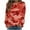 Orange, variant on Luxalzxs Camo Sweatshirt for Women Trendy Long Sleeve Going Out Workout Shirts Crewneck Sweatshirts Pullover Tops