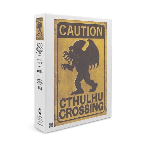 Cthulhu Crossing (19x27 inches, Premium 500 Piece Jigsaw Puzzle for Adults and Family, Made in USA)
