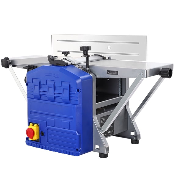 Mescukay Power Benchtop Planer, 1250W Powerful Thickness Planer with Extended Infeeding Table, Low Noise, 8000 RPM Electric Wood Planer for Hardwood Softwood Planing and Thicknessing