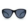 thumbnail image 5 of Polarized Classic Oversized Cat Eye Minimal Diva Retro Fashion Sunglasses All Black, 5 of 8