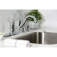 thumbnail image 3 of Kingston KB3571BLBS Vintage Single-Handle 2-or-4 Hole Kitchen Faucet with Brass Sprayer in Polished Chrome, 3 of 7