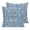 Slate Blue, White, Blue, variant on 16x16 Pillow Covers Set of 2, Botanical Rose Bud Square Throw Pillow Covers for Couch/Sofa/Living Room, Vintage Cream Floral Leaves Farmhouse Decorative Soft Pillowcases for Couch Throw Pillows