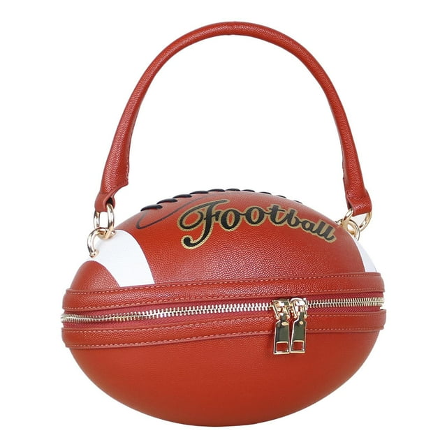 KLKCMS Sac à Main en Forme de Football Américain Sac Hobo Décontracté pour Magasinage Plein Air Rendez-Vous Rouge
