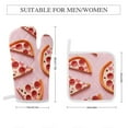 thumbnail image 2 of Fun Pizza Heat Resistant Microwave Oven Gloves Set for BBQ Baking Grilling,Baking Gifts Cooks for Women,Housewarming Gifts for New Home, 2 of 6